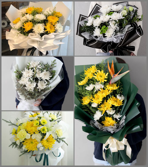 山东莱芜莱城区杨庄镇朱屈街村白事花束代送